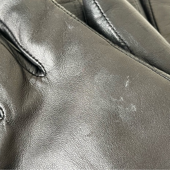 Danier Mens Black Genuine Leather Gloves Size L - Picture 6 of 8